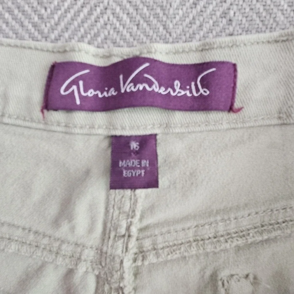 Gloria Vanderbilt Jeans Women's Size 16 Light Wash Olive Amanda Straight Stretch
